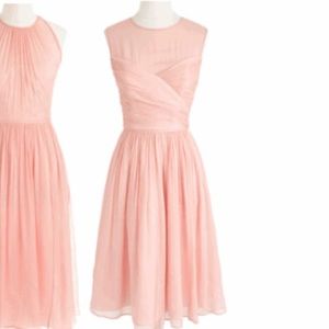 J. Crew • silk dress w/ sheer yoke